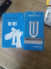 Pistola de pintura W101 pistola de aire Manual pistola de 1,3/1,5/1,8mm CALIDAD DE JAPÓN W-101 rociador de pintura 400CC tanque de plástico aerógrafo