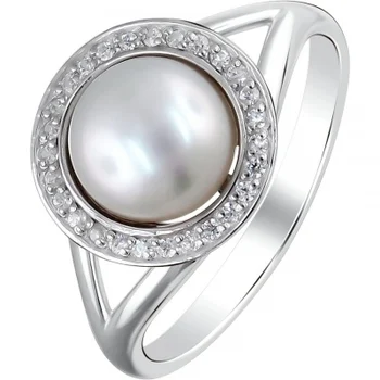 

Esthete ring with pearls and cubic zirconia