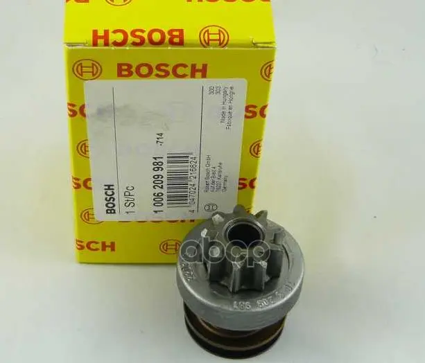 Бендикс Стартера Toyota: Auris/Corolla 1.4/1.6 V16 Mot. 3zz-Fe/4zz-Fe/1zr-Fe 01- Bosch арт. 1006209981