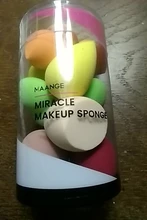 Maange10 Uds Mini Foam-Puff de polvo grande, belleza, licuadora, base correctora, crema suave, en húmedo y seco, doble uso