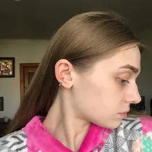 VKME-pendientes coreanos de perlas y cadenas doradas para mujer, aretes con Clip, cadena, borla, mariposa, geometría, 2021