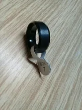 Anillo de acero inoxidable negro para hombre y mujer, joyería con abalorio, 2017