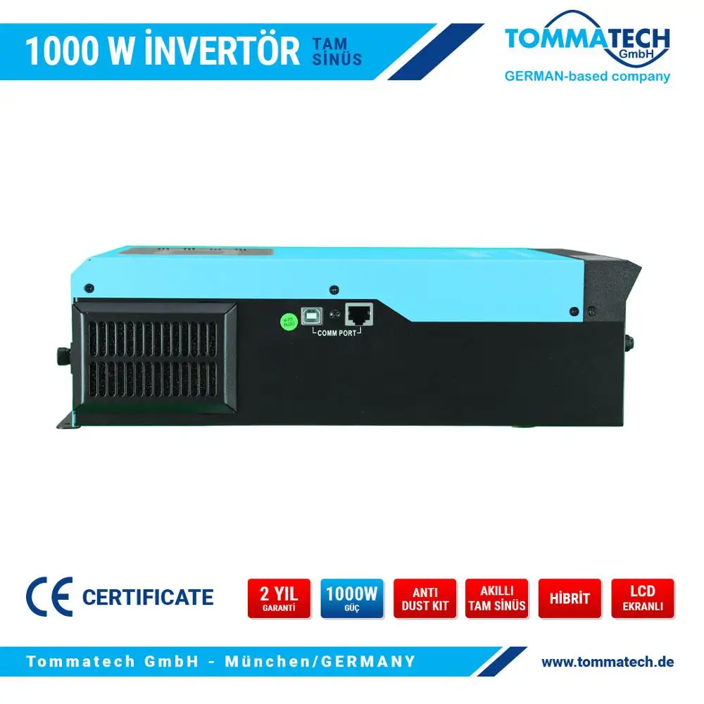 TOMMATECH NEW 1K 1250 VA 12V / 220V 1000 W WATT SMART INVERTER