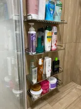Stainless Steel Kitchen Bathroom Shelf Wall-mounted Storage Rack Single Layer
