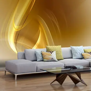 

Wall mural-Gold fractal background 250x193 cm