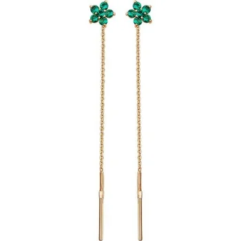 

Esthete earrings flowers with 12 cubic zirconia Red Gold