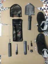 Pala táctica multifunción para exteriores, carretilla elevadora militar para exteriores, pala de nieve todoterreno, pala plegable de supervivencia al aire libre