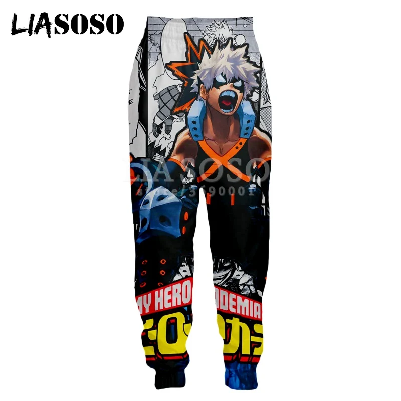 LIASOSO Harajuku аниме комиксы мой герой Academy Midoriya Bakugo кацуки 3D принт для женщин и мужчин брюки для бега спортивные штаны G3129