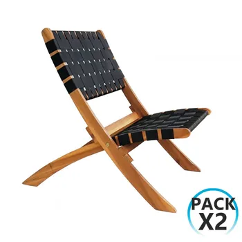 

Pack 2 folding chairs Lola Acacia wood 60x78x71cm 7house
