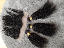 EMOL malayo Pelo Rizado mechones 100% mechones de cabello humano postizo mechones 3/4 piezas no Remy extensiones de cabello humano rizado