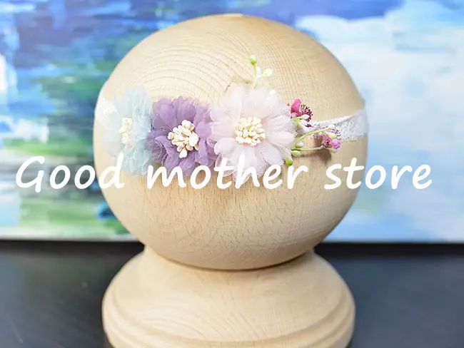 newborn baby headbands girl flower princess headwear photo shooting accessory newborn photography props