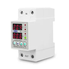 Under-Voltage-Protective-Device Relay Protector Current Din Rail 63A Over-Voltage Dual-Display
