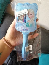 Disney-peine de Frozen para el cuidado del cabello, cepillos antiestáticos para el cuidado del pelo de la princesa Anna y Elsa, regalos de cumpleaños para niñas