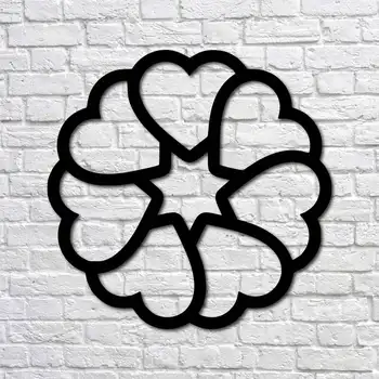 

Metal Decor Hearts Mandala 70x69 cm Wall Ornament Home Decoration Wall Decor Table