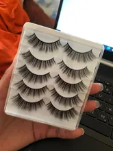 Pestañas postizas de visón de imitación, 5 pares, 3D, volumen Natural, largas, cruzadas, maquillaje de belleza extendido, Pestañas postizas