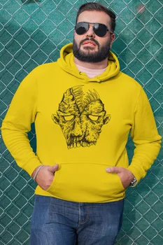 

Angemiel Wear Just Be Cool Zebra Yellow Men 'S Hooded Sweatshirt