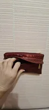Bolso de mano de PU para mujer, cartera larga informal, monedero de grano Litchi, bolsa con cierre para muñeca, bolsillo para teléfono, tarjetero de crédito