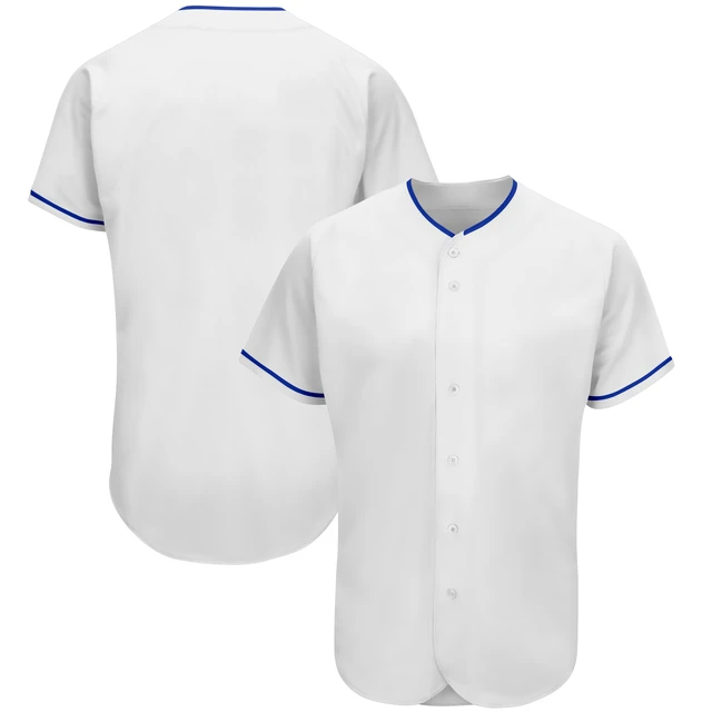 Fashion Blank Baseball Jersey Plain Button-Down Breathable Soft