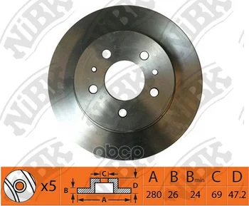 

Brake disc Kia Soul 1.6 2009-kia Venga 1.6 2010-kia Cerato 1.6 2009-nibk art. rn1412