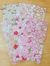 6 unids/pack romántico Sakura pegatinas de PVC diario etiqueta engomada decoración para Scrapbook japonés papelería pegatinas
