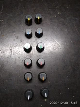 ¡El más nuevo! Gran oferta 12 uds 6mm Agujero del eje Dia de roscada moleteada tapones de perillas de potenciómetro