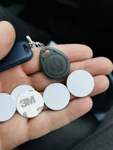 ID 125khz EM4305 EM4205 25mm regrabable RFID escribible Tarjeta de baja frecuencia de adhesivo pegado moneda tarjeta envío rápido 1