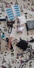Kit de máquinas de tatuaje, pistola con fuente de alimentación de tinta, agarres para tatuaje, herramientas de arte corporal, conjunto completo de tatuaje, suministros de accesorios