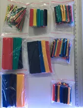 Kit de tubos termorretráctiles de aislamiento de poliolefina, surtido de encogimiento de calor, Cable de tubo de alambre 2:1, 127/164/328/530 Uds.