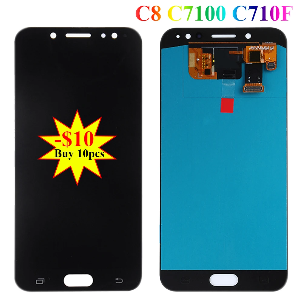 

5.5" C8 lcd For Samsung Galaxy C7 2017 C8 C7100 C710 LCD Display Touch Screen Digitizer Assembly Replace LCD For C710F/DS Tela