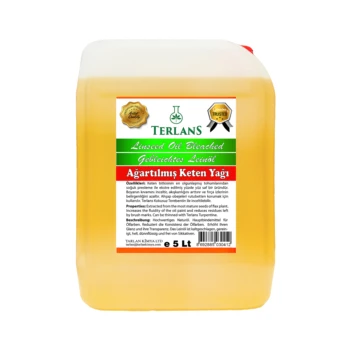

Terlans Linseed Oil 5 Liters Cold Pressed Refined and Bleached for Painting