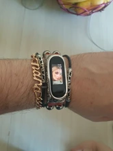 Bracelet Watch-Band Xiaomi Retro 5-Wristband-Accessories 4-Strap Genuine-Leather 4-Pulseira