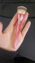 Mini Love-brocha de maquillaje en forma de corazón rosa, crema líquida suave en polvo, base, aerógrafo, cosmética, herramienta de belleza