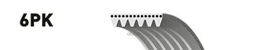 Ремень П/К Gates 6pk1863 Gates арт. 6PK1863