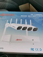ANRAN vídeo cctv Kit de 3MP de seguridad inalámbrica CÁMARA DE 4CH NVR noche visión al aire libre Wifi sistema de cámaras de vigilancia