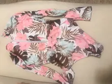 Bañador estampado de flores para mujer, una pieza, monokini, manga larga, traje de baño para surfear