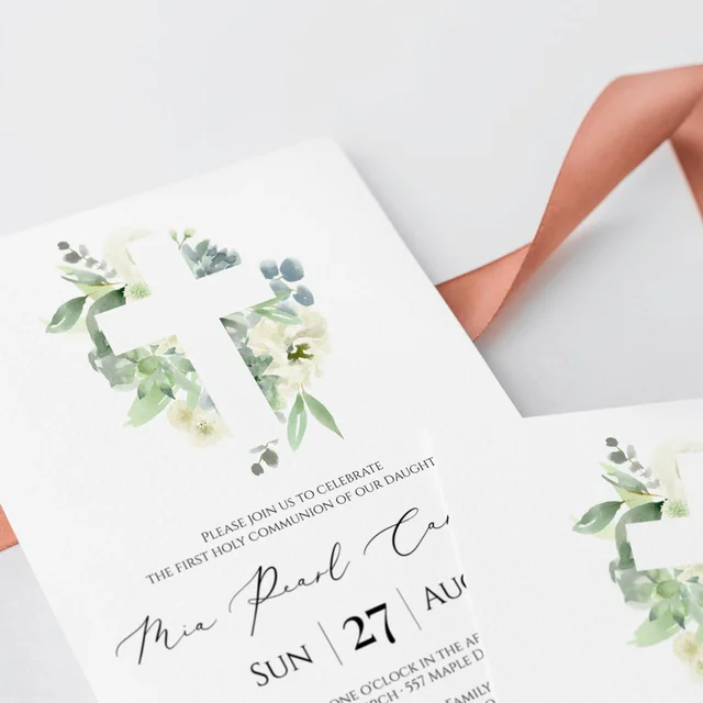 First communion invitations for boys templates