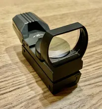 Mira telescópica de 20mm para rifle, óptica de caza, reflejo holográfico de punto rojo, mira Táctica de 4 retículas, mira de colimador