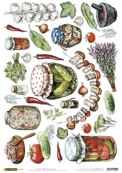 

Rice paper for decoupage craft Premier "" pickles "", 28,2X38,4 cm