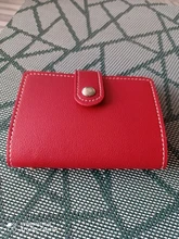 Tarjetero delgado de cuero PU para mujer, 26 tarjetas, tarjetero, monedero