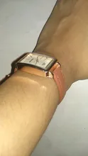 Reloj de cuarzo rectangular para mujer, cronógrafo de pulsera sencillo y a la moda, Casual, de cuero, color marrón, 2019