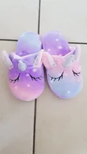 Unicorn Slippers Pajama Home Shoes Animal Girls Baby Boys Kids Cartoon Casual Women Adult