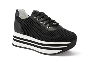 

FRAU Pleated fabric platform sneakers