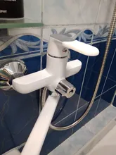 Tap Bath-Faucet Frap Hot-Water-Mixer Handle-Cover Wall-Mounted Nose Cold Long F2234 35cm
