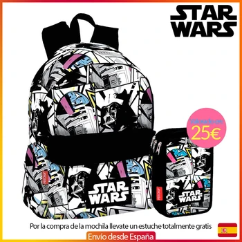 

STAR WARS backpack R2D2 + matching case with 39 pieces, for school or polyester Institute