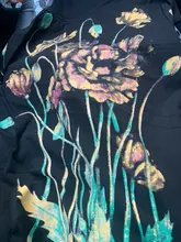 Women Hoodies Sweatshirts Floral DIMANAF Pullover Tops Turtleneck Print Black Plus-Size