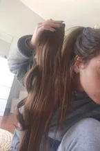 MANWEI-Extensiones de cabello para dama, extensor de pelo sintético de 24, de coleta natural largas y lisas, 60g por pieza, no teñible