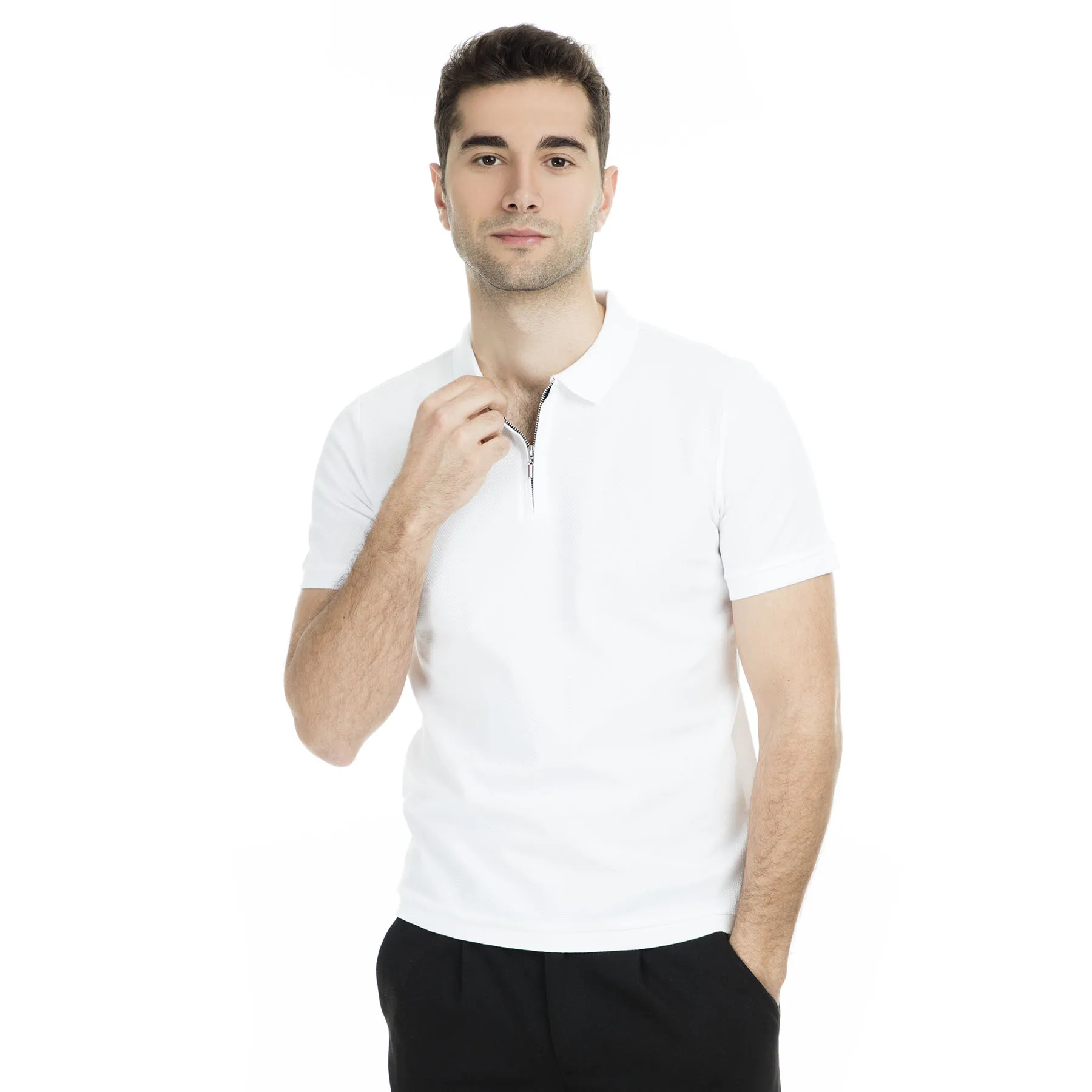 Белый Jack& Jones Премиум Jprdylan поло воротник футболки для мужчин t shirirt 12133187 - Цвет: Белый