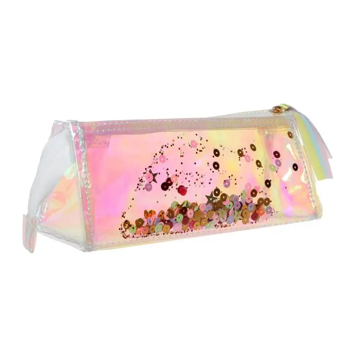 Estuche escolar cremallera de silicona, con coctelera, claro|Estuches escolares| - AliExpress