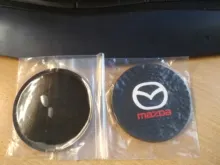 Posavasos de silicona con insignia para coche Mazdas, accesorios para coche, 2 uds., 5 6 323 626 RX8 7 MX3 MX5 Atenza Axela
