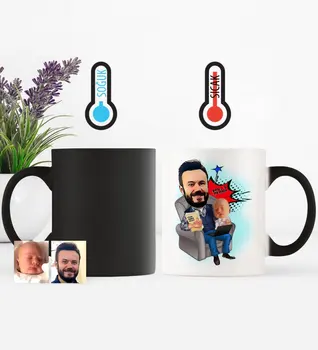 

Father's Day Custom Dad Son Cartoon Magic Mug Cup-1